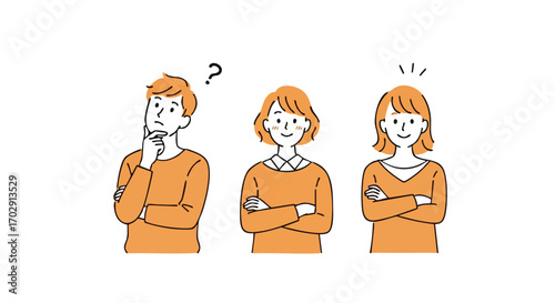 Brainstorming session shows creative thinking and problem solving with diverse perspectives and expressions