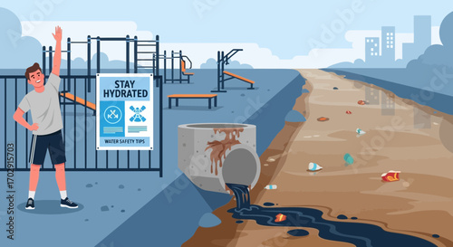 Juxtaposition of health advice, physical activity and environmental pollution awareness