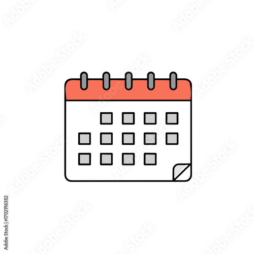 Calendar Icon for Daily Planning: A simple and inviting illustration of a calendar, perfect for visualizing dates, schedules, and important events.