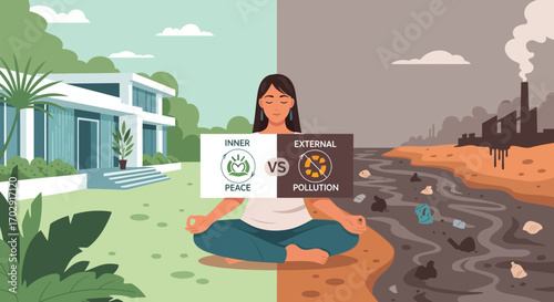 Finding Balance: Inner Peace Versus Environmental Pollution and Destruction