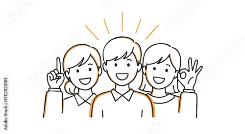 Teamwork inspires success modern business professionals celebrate great idea and teamwork achievement