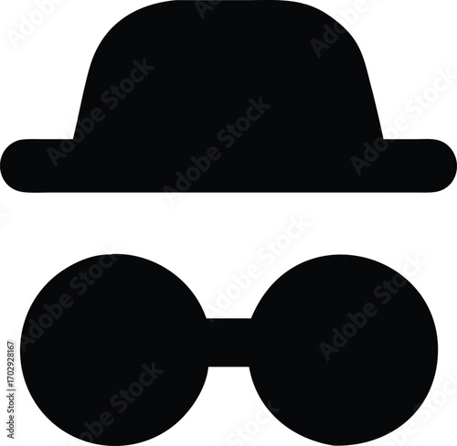 sunglasses and hat flat lay design vector illustration