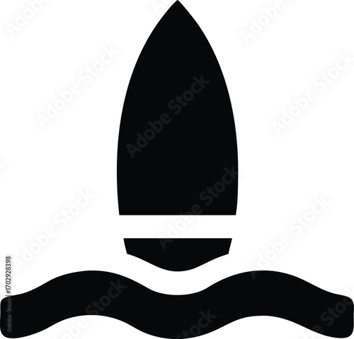 surfboard on beach waves vector design with vibrant colors