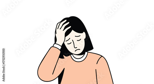 Woman feeling overwhelmed and stressed from burnout needing wellness and mental health support for anxiety relief