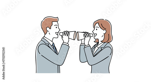 Dynamic business partners connect and communicate effectively using innovative methods for success
