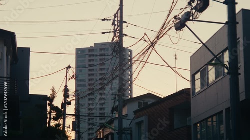 Tokyo Street in Warm Golden Light – Cinematic anamorphic capture of Japanese urban lifestyle.