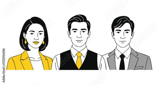 Confident professional team ready to tackle challenges with modern style and determination