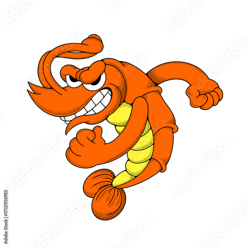 vector illustration of a lobster