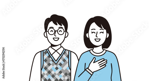 Joyful couple sharing a moment of happiness and connection with warm smiles