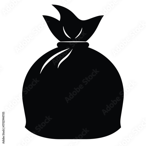 Trash Bag Icon for Cleanliness and Waste Management
