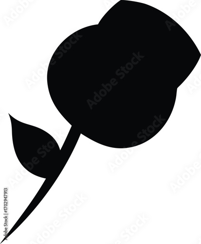 gothic black rose concept art in vector design format