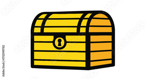 Discover hidden treasures and unlock opportunities with this vibrant, classic treasure chest