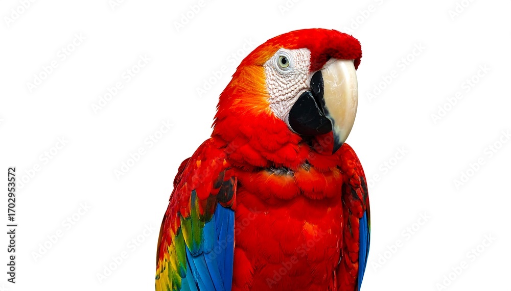 Obraz premium Close-up of a vibrant scarlet macaw