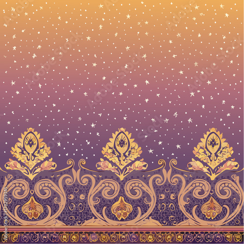smoky plum victorian lace border vector design