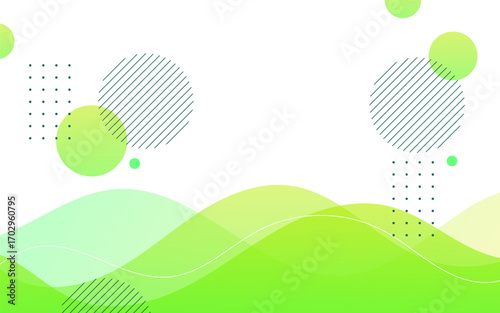 Vibrant abstract background with flowing pink waves, gradient circles, and modern minimalist geometric shapes