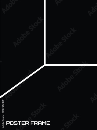Blank poster photo frame collage on a portrait 4:3 background ratio