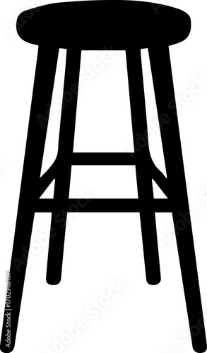 Bar Stool Silhouette Icon