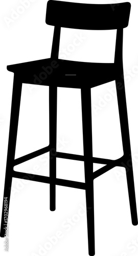 Bar Stool Silhouette Icon