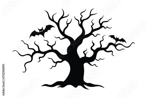 silhouette of a tree  branch nature vector silhouette illustration art design icon