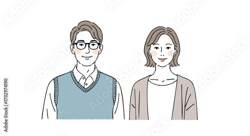 Professional couple smiling confidently, ready for modern business or lifestyle projects