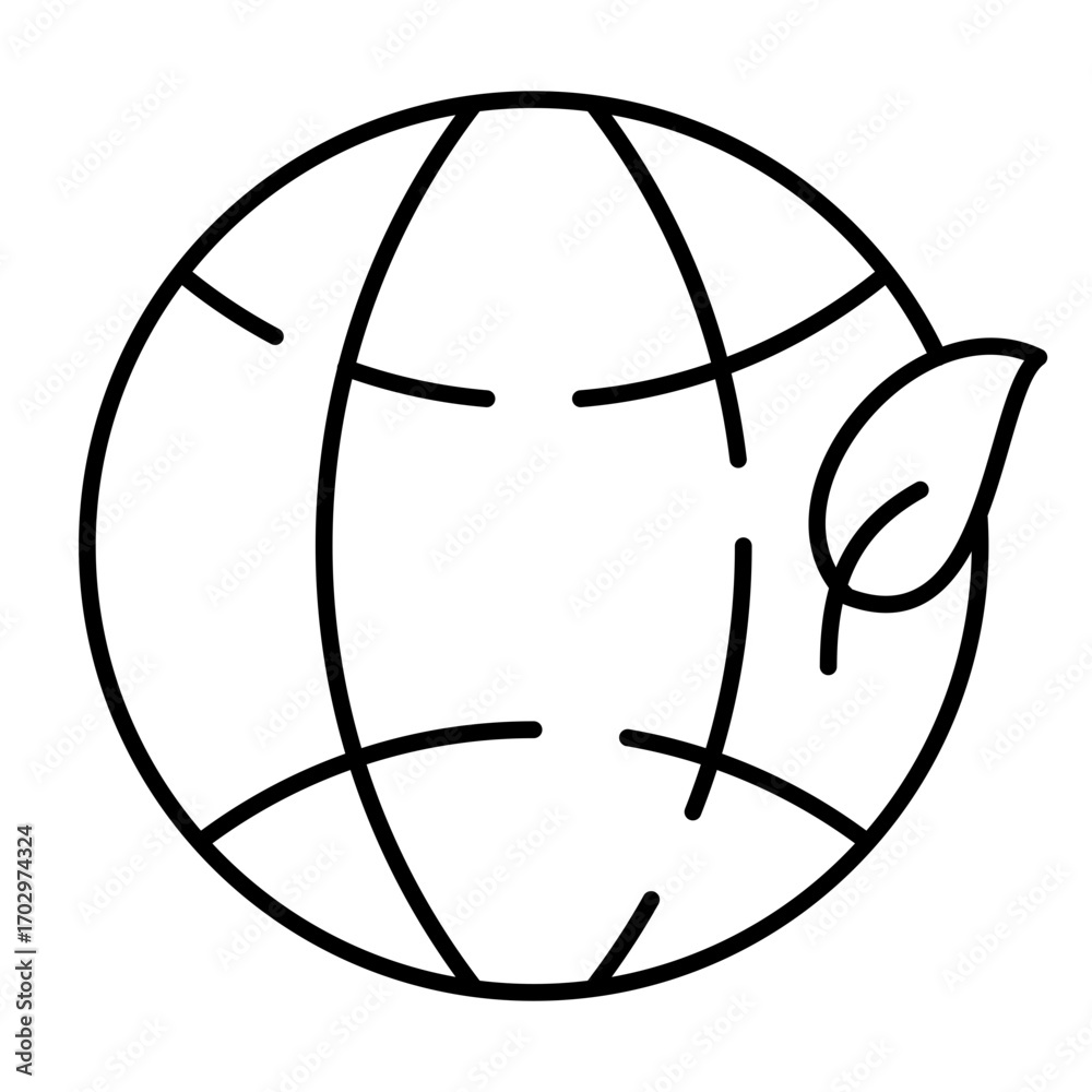 Naklejka premium Green Earth Eco Future Icon