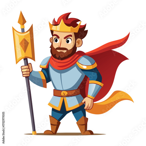 Bold Prince Warrior with Courage Banner