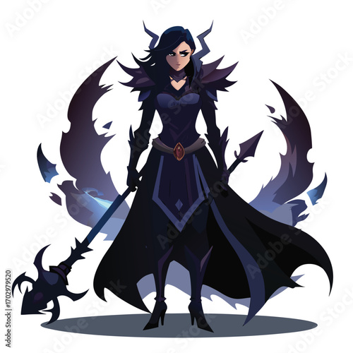 Dark Warrior Princess with Night Blade