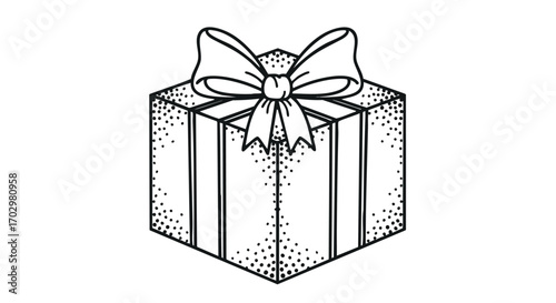 Elegant gift box with ribbon, perfect for celebrations, holidays, and special occasions