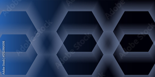 A dark blue background with a gradient effect, featuring geometric hexagonal patterns.  The blue background adds a modern, sleek texture.