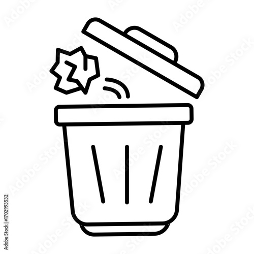 Trash Clean and Care Icon