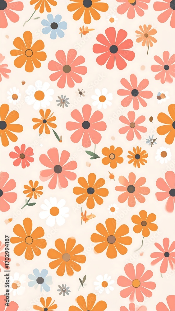 Obraz premium Floral pattern, pastel colors