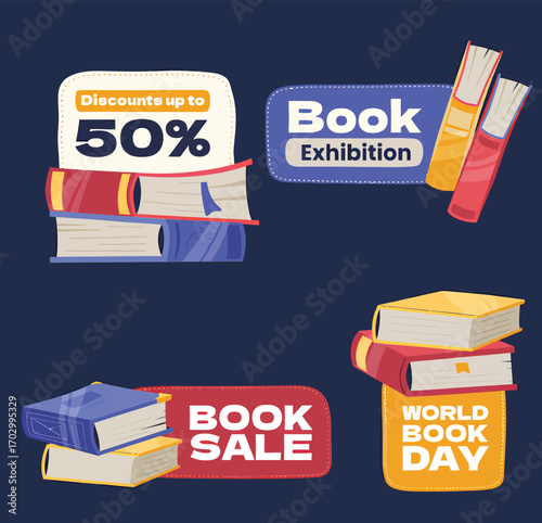 Book Sale and Exhibition Promotion Graphics for World Book Day