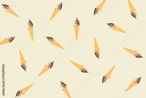 Fototapeta Ice cream pattern background