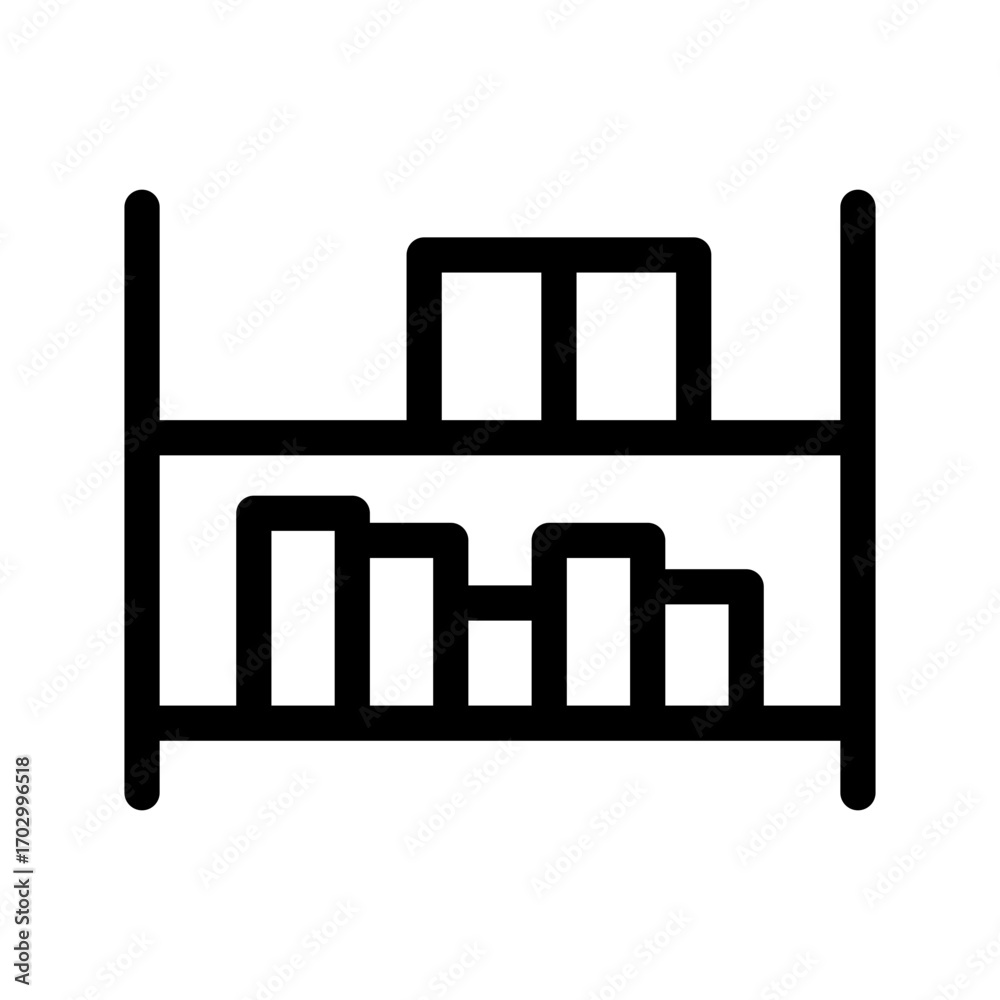 Fototapeta premium Shelf Icon Vector Symbol Design Illustration