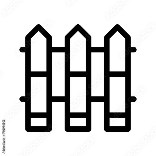 Fence Icon Vector Symbol Design Illustration