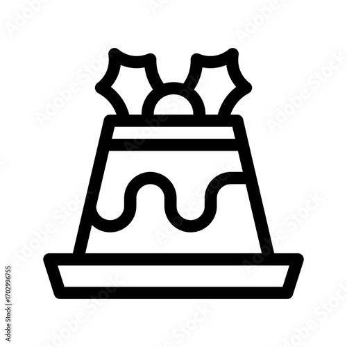Pudding Icon Vector Symbol Design Illustration