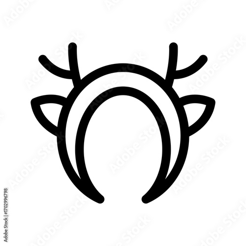 Reindeer Antlers Icon Vector Symbol Design Illustration