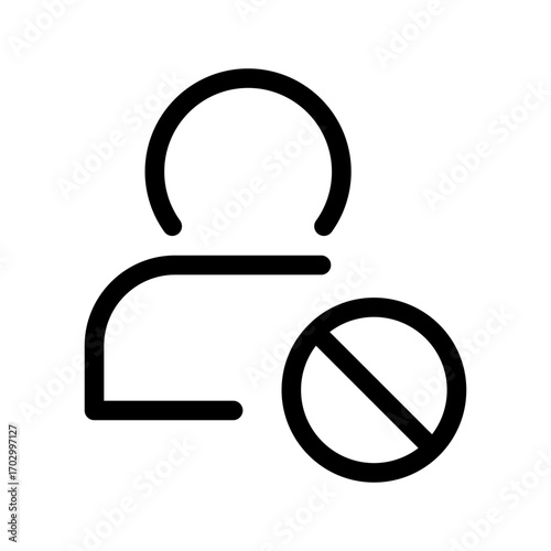 Block User Icon Vector Symbol Design Illustration