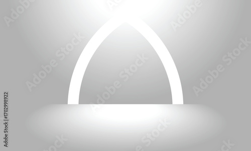 Glowing archway in a minimalist setting background
