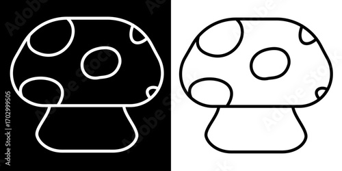 vector illustration of mushroom. Mushroom icon vector.