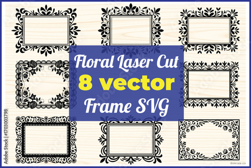 Elegant floral frames for stunning crafts and designs