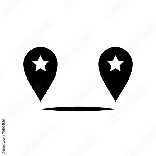 Pin location icon design template