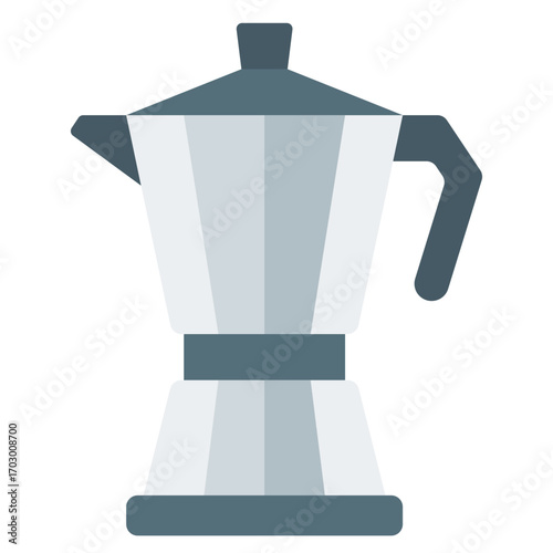 Coffee pot icon. Brewing jug symbol. Café drink and hot beverage collection. Flat Icon