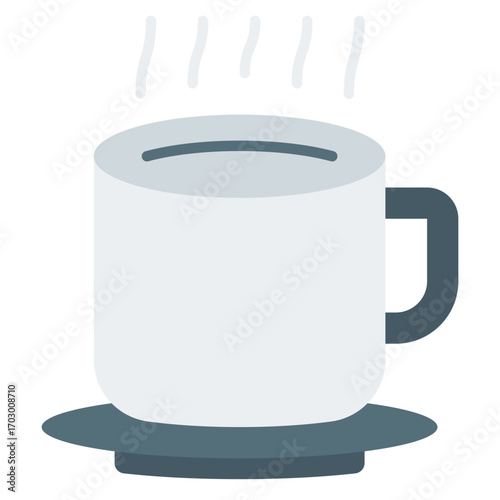 Coffee steam icon. Hot aroma symbol. Café drink and beverage collection. Flat Icon
