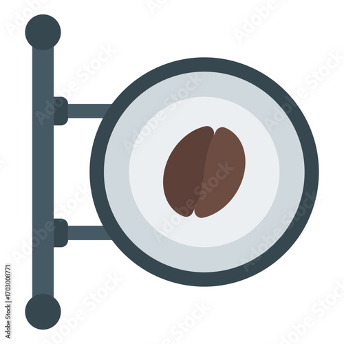 Signboard icon. Café signage symbol. Coffee shop label and restaurant collection. Flat Icon