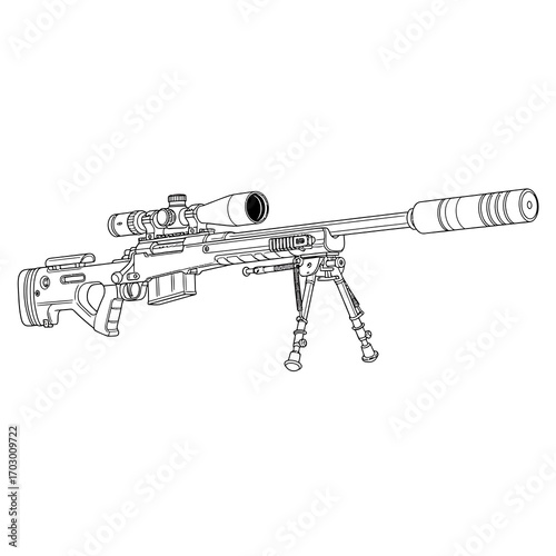 Precision Rifle Illustration