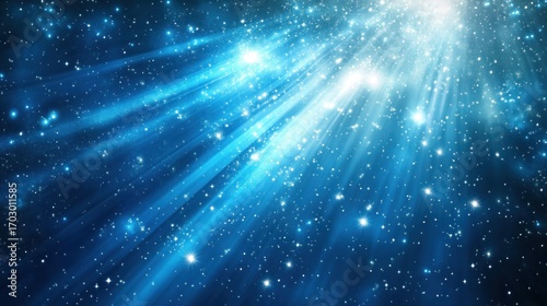 Abstract blue light rays