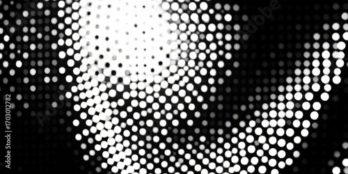 Abstract monochrome dot pattern, high contrast, varying density,  contemporary,  dot pattern background