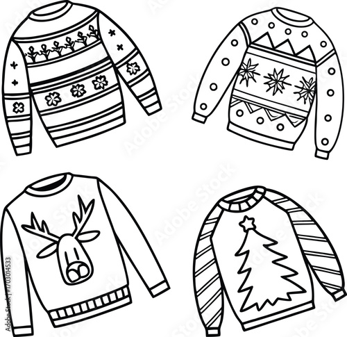Ugly christmas sweater for holiday season