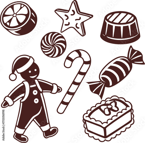 Collection of christmas sweets